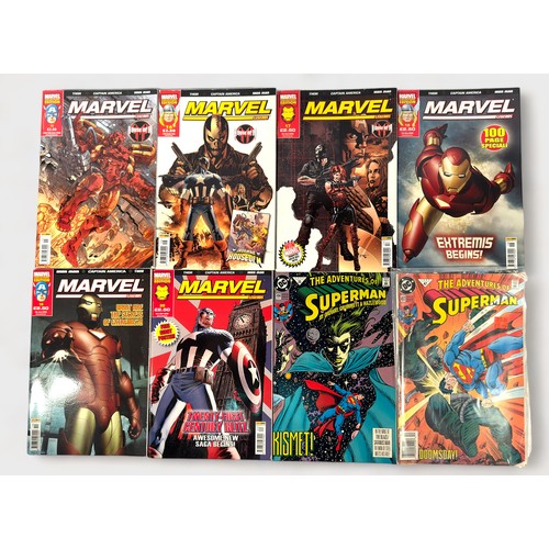 332 - A collection of various Marvel and DC Comics, comprising mostly Superman, to include signed Marvel: ... 