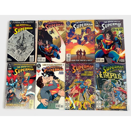 332 - A collection of various Marvel and DC Comics, comprising mostly Superman, to include signed Marvel: ... 