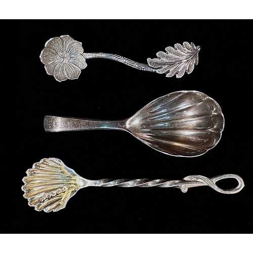 85 - A William IV silver-gilt spoon with shell bowl and twist handle, London, 1833, maker Edward Farrell,... 