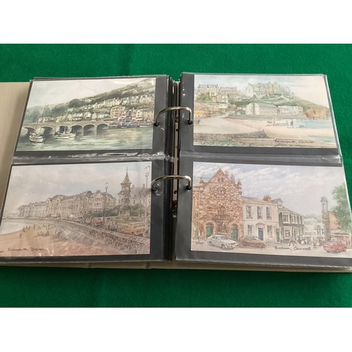 302 - An album containing 110 modern postcards from original watercolours by David Skipp, published and pr... 