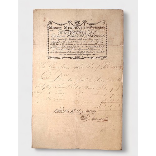 336 - Portsmouth/Portsea local interest: comprising an original 1792 notice 'Town of Portsea' detailing la... 