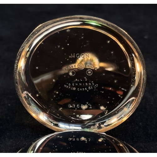 147 - A 10ct gold-plated half-hunter pocket watch by Kendal & Dent, London, Makers to the Admiralty, the w... 