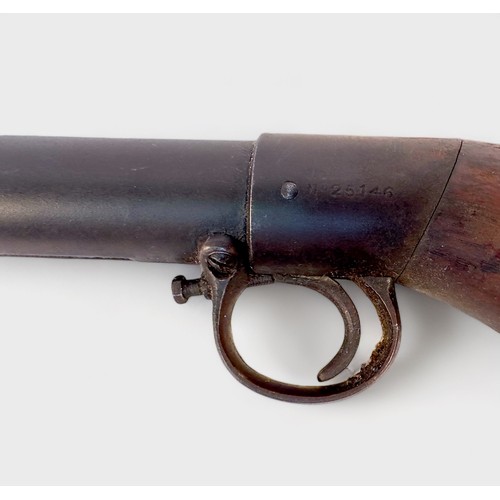 338 - An Edwardian B.S.A. Improved Model D .22 Air Rifle, Underlever cock, thumb-lever to open/close breac... 