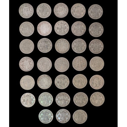 297 - A quantity of circulated GB Pounds, Shillings and Pence, including 1d, 3d, 6d, Shillings, 32x 1920-1... 