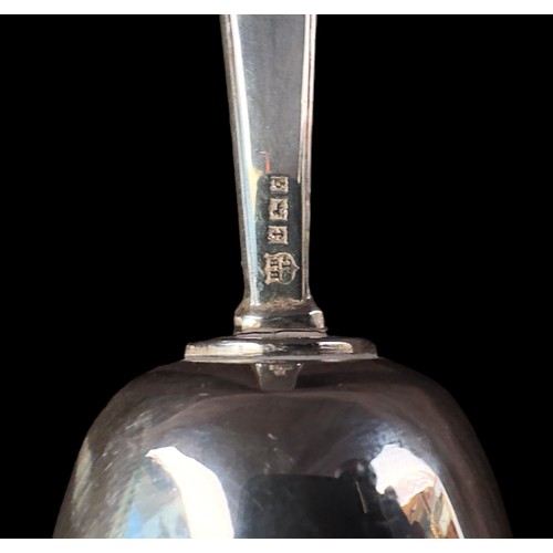 115 - A silver hand-bell, Birmingham, 1956, 3.54ozt, 11cm high