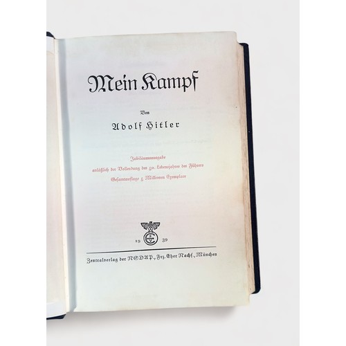 485 - Mein Kampf, The German language Jubilee edition for the 50th birthday of Adolf Hitler, Zentralverlag... 