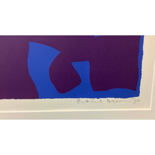 561 - Patrick Heron (British, 1920-1999) ‘Blue and Deep Violet with Orange, Brown and Green: April 1970’, ... 