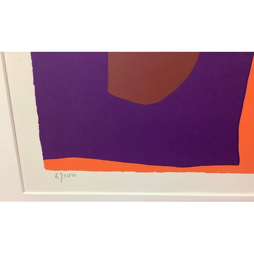 561 - Patrick Heron (British, 1920-1999) ‘Blue and Deep Violet with Orange, Brown and Green: April 1970’, ... 