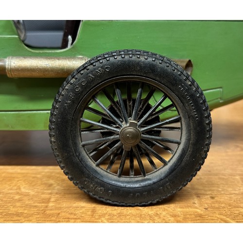 389 - A scarce CIJ of France tinplate Alfa Romeo P2 racing car, the large scale body finished in green wit... 