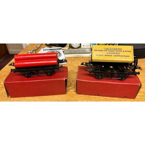 454 - Two boxed Hornby Trains ‘O’ gauge clockwork train sets, including Hornby Train M1 Goods Set and Horn... 