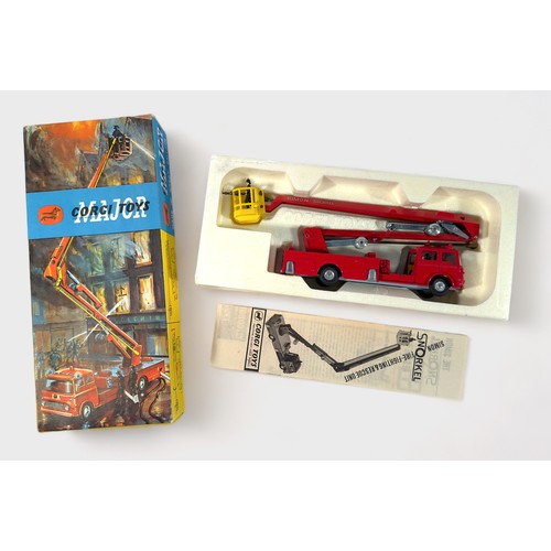 442 - A boxed Corgi Toys Major 1127 Bedford Simon Snorkel Fire Engine, red body, silver trim and platforms... 