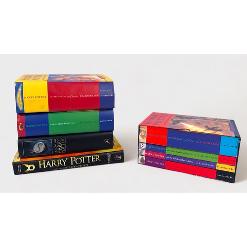 503 - Eight various Harry Potter books, including four first editions; Order of the Phoenix; The Half-Bloo... 