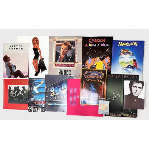 329 - A collection of sixteen assorted concert / music tour programmes, to include Lionel Richie ‘Outrageo... 