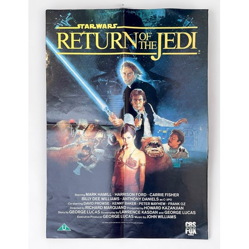 335 - Star Wars: Return Of The Jedi (1983), three German A2 film posters, folded, approx. 16” x 23” *Pleas... 