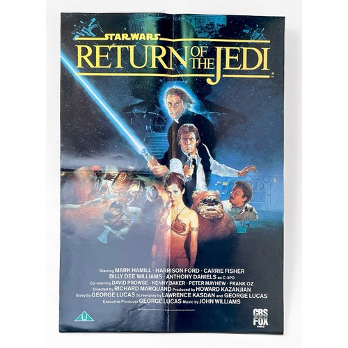 335 - Star Wars: Return Of The Jedi (1983), three German A2 film posters, folded, approx. 16” x 23” *Pleas... 