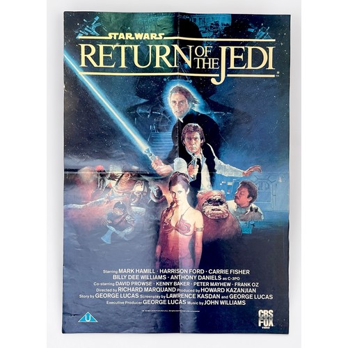 335 - Star Wars: Return Of The Jedi (1983), three German A2 film posters, folded, approx. 16” x 23” *Pleas... 