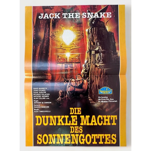 340 - Twenty-one assorted Action and Adventure film posters for UK and German audiences, many for 1980s ho... 