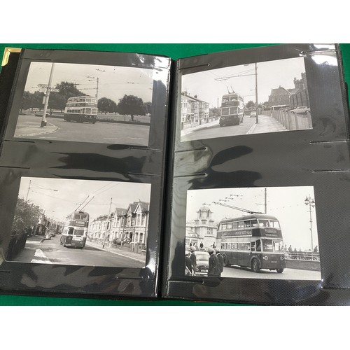 305 - Approximately 600 photographs of buses in Portsmouth - 500 or so in a box and another 100 in an albu... 