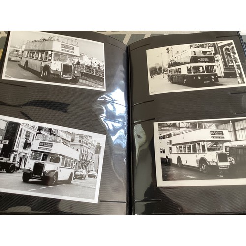 305 - Approximately 600 photographs of buses in Portsmouth - 500 or so in a box and another 100 in an albu... 