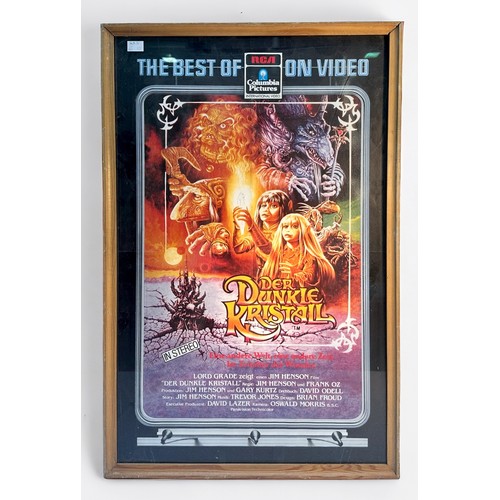 354 - Five various framed Adventure, Fantasy and Horror film posters, including Der Dunkle Kristail / The ... 