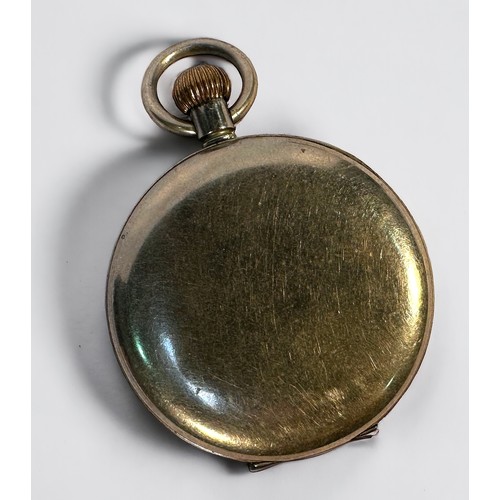 121 - A white metal cased Everite open-faced pocket watch, dial inscribed ‘Everite H. Samuel Manchester’, ... 