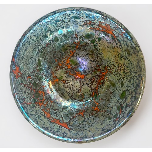 15 - A small copper alloy and enamel dish by David-Andersen of Norway, 15cm diameter, together with a sma... 