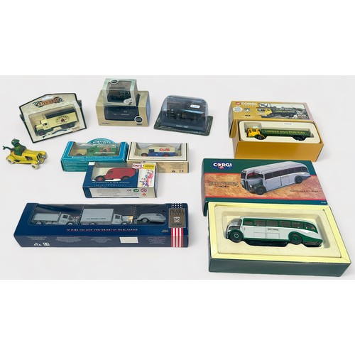 463 - A collection of boxed die-cast scale model vehicles, comprising mainly various Corgi examples, inclu... 