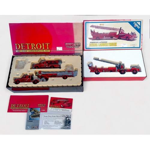 461 - Three boxed Corgi die-cast scale model Fire Engine sets, comprising, CC99152 ‘Proud to Serve’ The Fi... 