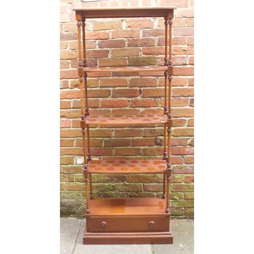 631 - A Bevan & Funnell 'Reprodux' mahogany four-tier whatnot, of rectangular form with spindle-turned she... 