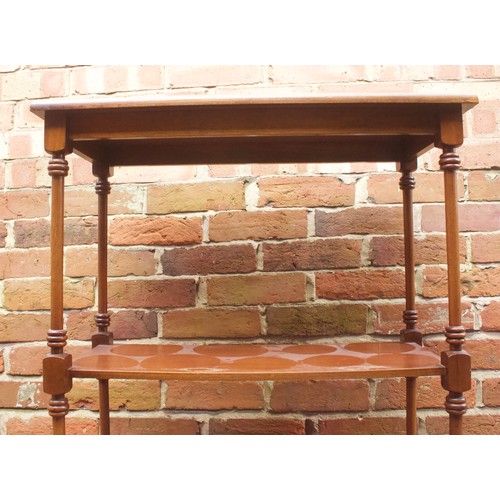 631 - A Bevan & Funnell 'Reprodux' mahogany four-tier whatnot, of rectangular form with spindle-turned she... 