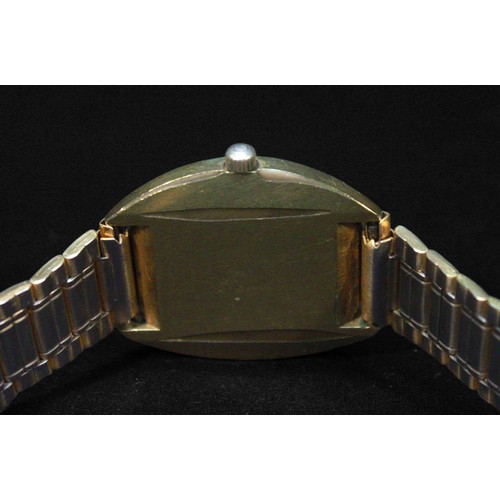 134 - A gents gold-plated Omega Seamaster Cosmic wristwatch, C.1970’s, the silvered dial with batons denot... 