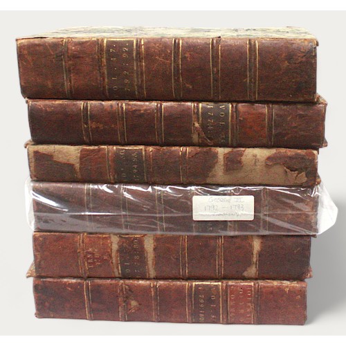 505 - Journals of The House of Commons, 12 Volume, large folio size, quarter-calf and marbelled boards, al... 