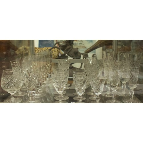 40 - A collection of assorted cut-glass comprising, Stuart Crystal, Royal Doulton and Tudor Glass, to inc... 