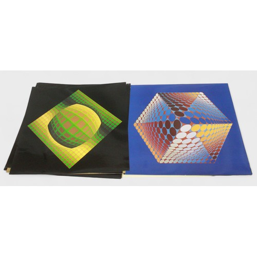 582 - Victor Vasarely (1908-1997) ‘Progressions 3’ portfolio, including 8 heliogravure prints on paper fro... 