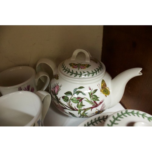 5 - A collection of Portmeirion ‘Botanic Garden’ tea, coffee and dinner wares, comprising, teapot, cups,... 