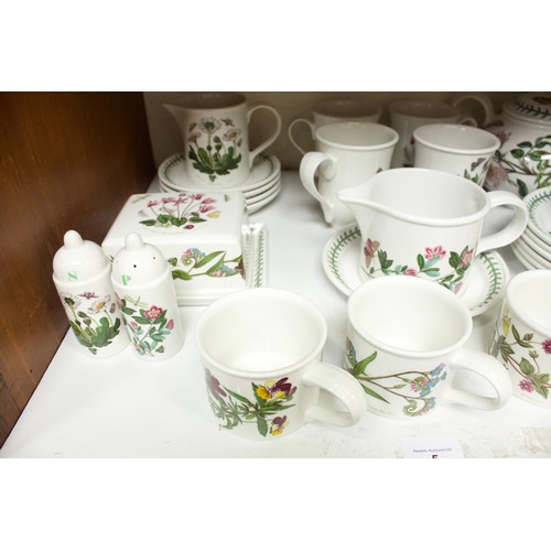 5 - A collection of Portmeirion ‘Botanic Garden’ tea, coffee and dinner wares, comprising, teapot, cups,... 