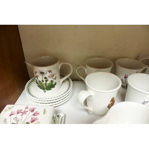 5 - A collection of Portmeirion ‘Botanic Garden’ tea, coffee and dinner wares, comprising, teapot, cups,... 