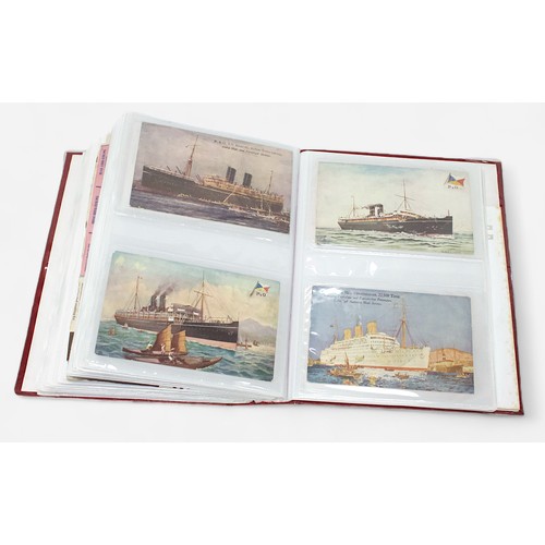 7 - Approximately 98 colour printed postcards comprising 41x Red Star Line  and 57x P&O Liners and cruis... 