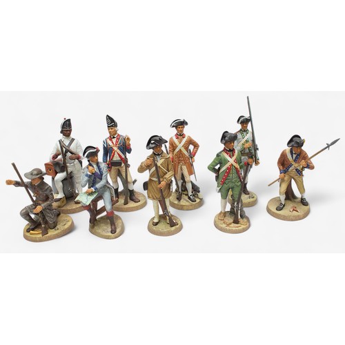 39 - Nine Royal Doulton unglazed porcelain figures, ‘Soldiers of The Revolution’ series, all limited edit... 