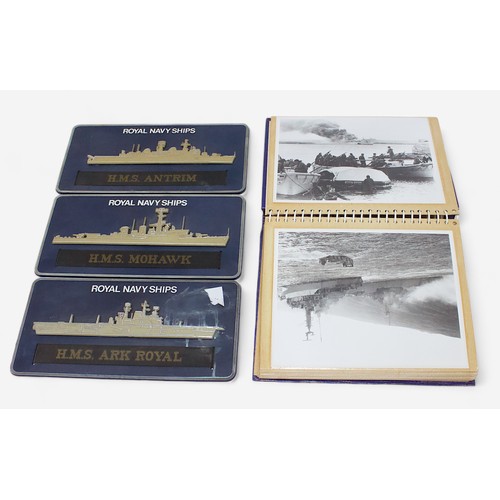 54 - A photo album containing seventy-six various monochrome and colour topographical photographs relatin... 