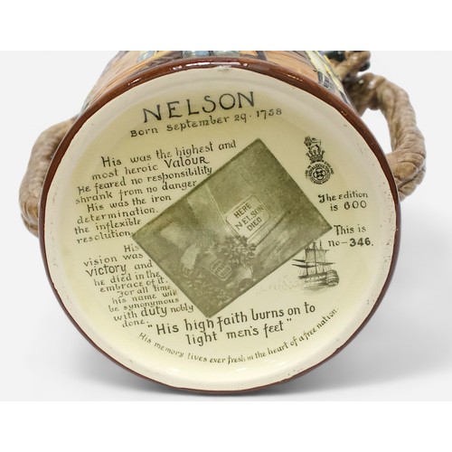 46 - (WITH CERTIFICATE) A Royal Doulton loving cup, 'Nelson’, designed by Charles Noke and Harry Fenton, ... 