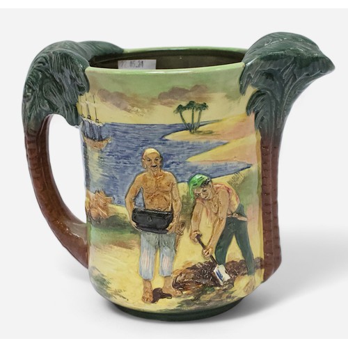 47 - A Royal Doulton jug, ‘The Chart of Treasure Island, Long John Silver’, limited 502/600, 18cm high.