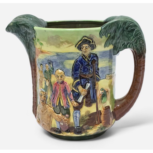 47 - A Royal Doulton jug, ‘The Chart of Treasure Island, Long John Silver’, limited 502/600, 18cm high.