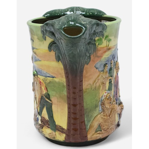 47 - A Royal Doulton jug, ‘The Chart of Treasure Island, Long John Silver’, limited 502/600, 18cm high.