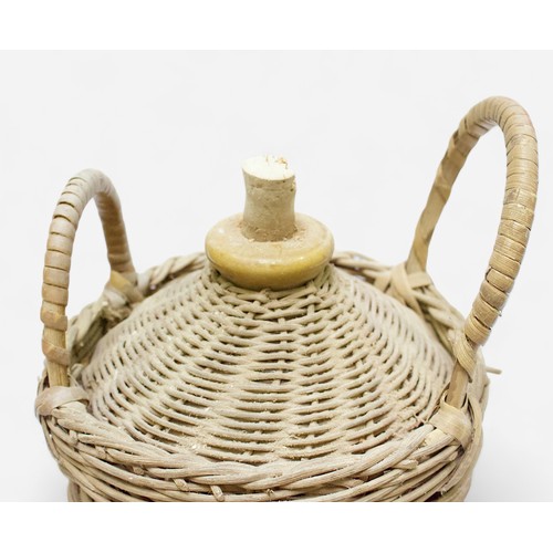 3 - A Royal Navy Pusser's Rum stoneware pottery flagon in twin-handled wicker-work outer jacket (flagon ... 