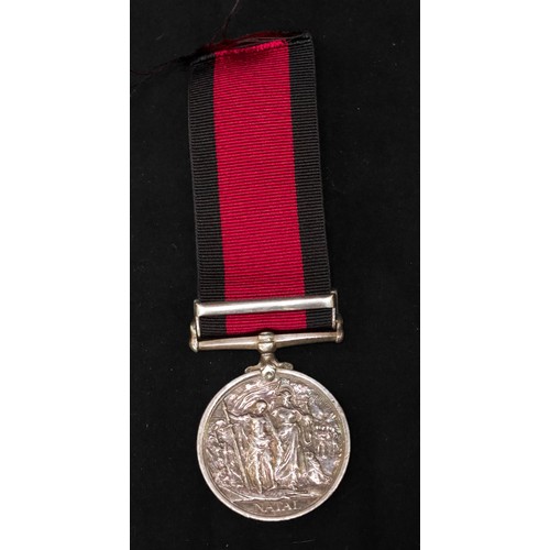 353 - A Natal Rebellion Medal with 1906 Clasp to Pte H. F. ALDER. NATAL RANGERS, with ribbon.