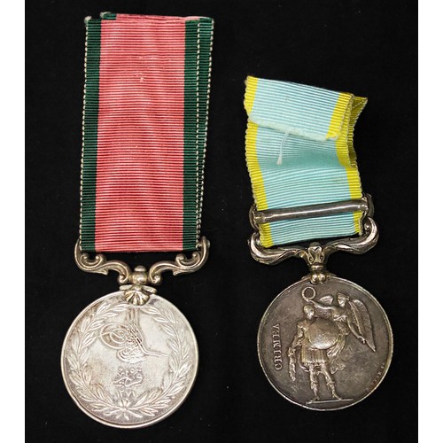 350 - A Queen Victoria Crimea Medal with Sebastopol Clasp to 'G. JOHNSON H.M. SHIP ALGIERS, with ribbon, t... 