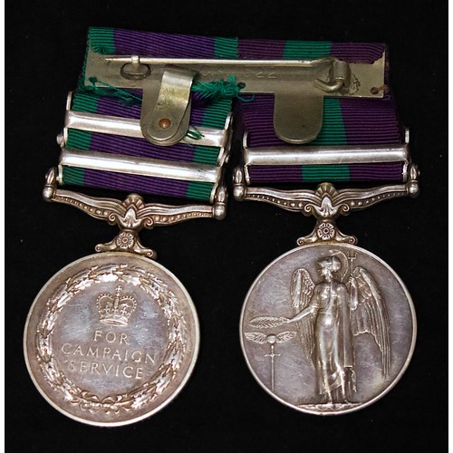 326 - GSM pair, ERII, 2nd King Edward VII's Own Gurkha Rifles (The Sirmoor Rifles) General Service Medal 1... 