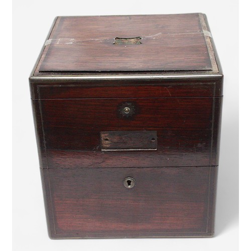 88 - A 19th Century rosewood two-day marine chronometer by Charles Shepherd, London, the four-inch, round... 