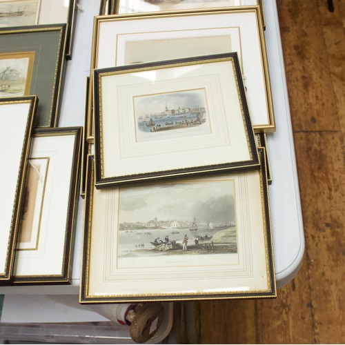 584 - Portsmouth/Gosport/ IOW/ Maritime / Royal Navy Interest.  Approximately 102 framed prints, many orig... 